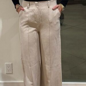 Chic Beige Wide-Leg Trousers
